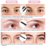 Compact black travel case for eyebrow tools
