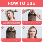 Set of four elastic face lifting bands and clips