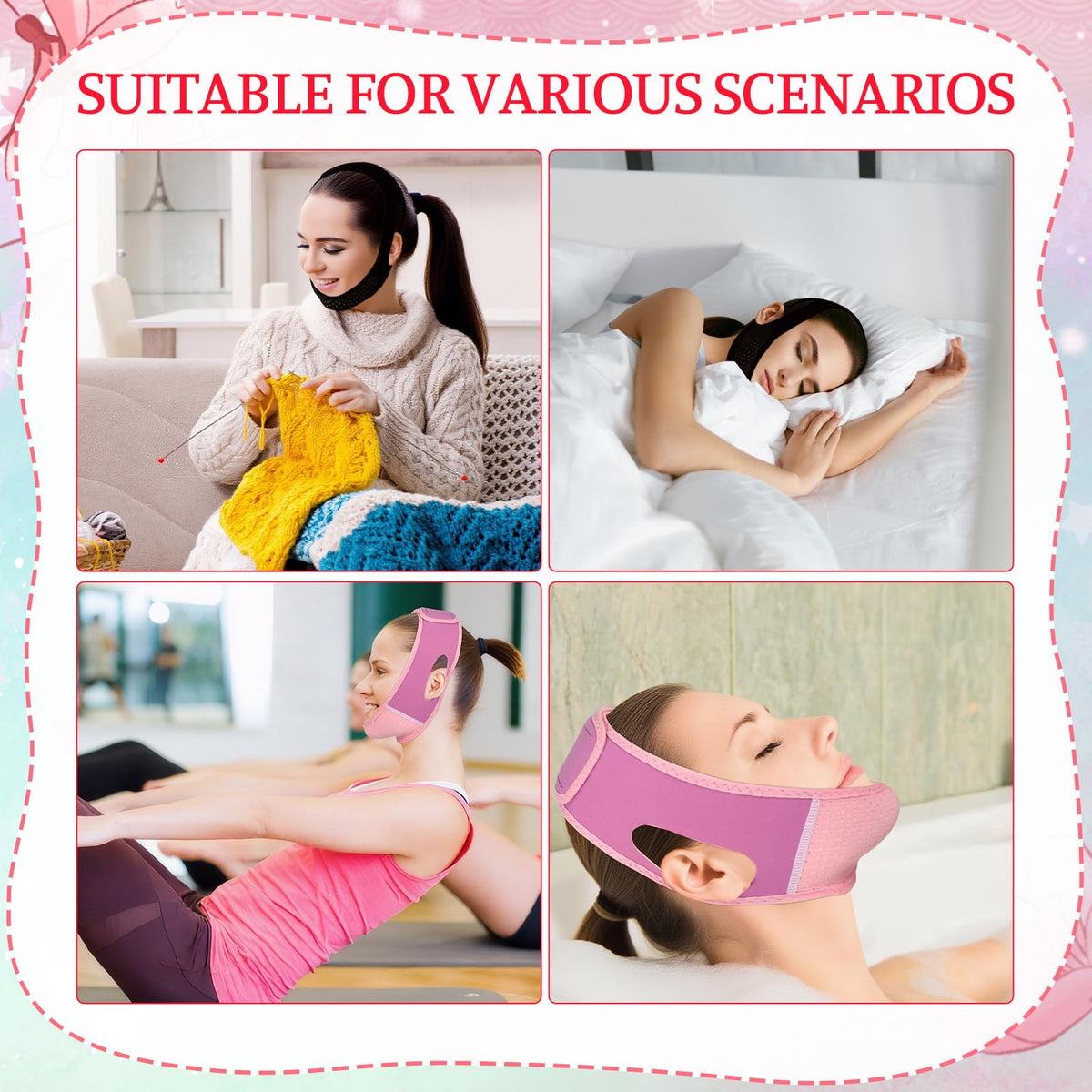 Breathable fabric texture of Inocean facial lifting bandage
