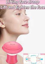Pink silicone facial yoga trainer for jawline shaping