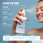 Eva Naturals hypochlorous acid spray for sensitive skin texture shot