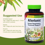 Allertonic 120 count softgels bottle top view