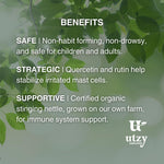 Top view of Utzy Naturals Allurtica natural sinus support bottle