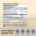 Mt. Angel Vitamins Quercetin Nettle side label view