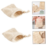 Product packaging of the ExxyDirect four piece multipurpose net bags for shower.