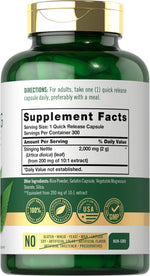 Carlyle Stinging Nettle Leaf Extract nutritional supplement facts label showing non-GMO and gluten-free claims