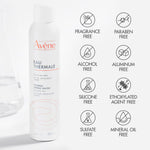 Back label view of Avène Thermal Spring Water 300ml