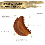 Close up view of the premium skin safe fibers on the Icon Patch lymphatic face brush.