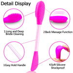 Namgznso double sided lip scrub brush featuring two different bristle structures for gentle exfoliating and plumping