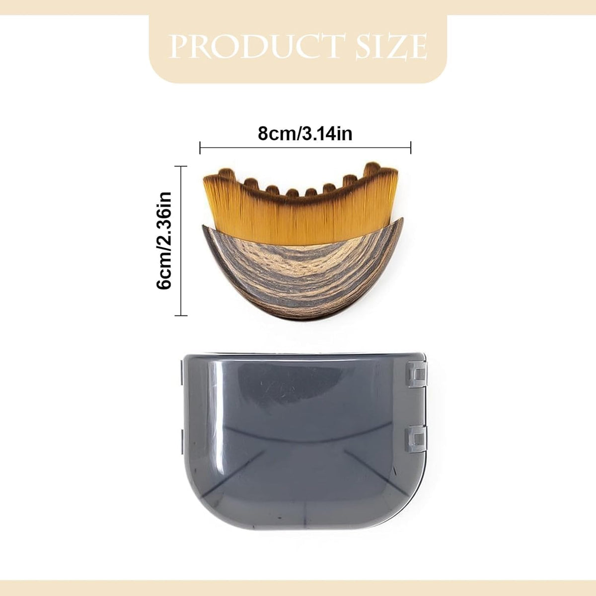 Xfopz dry brushing face massager showcasing the soft half-moon bristle arrangement