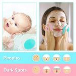 Travel friendly silicone face washing tools for men and women displayed together for daily hygiene routines