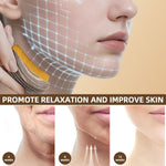 Xfopz facial contouring tool being used along the jawline and chin for puffiness reduction