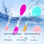 Hygienic quick drying silicone face mask applicator tool and manual facial scrubbers for acne prone skin