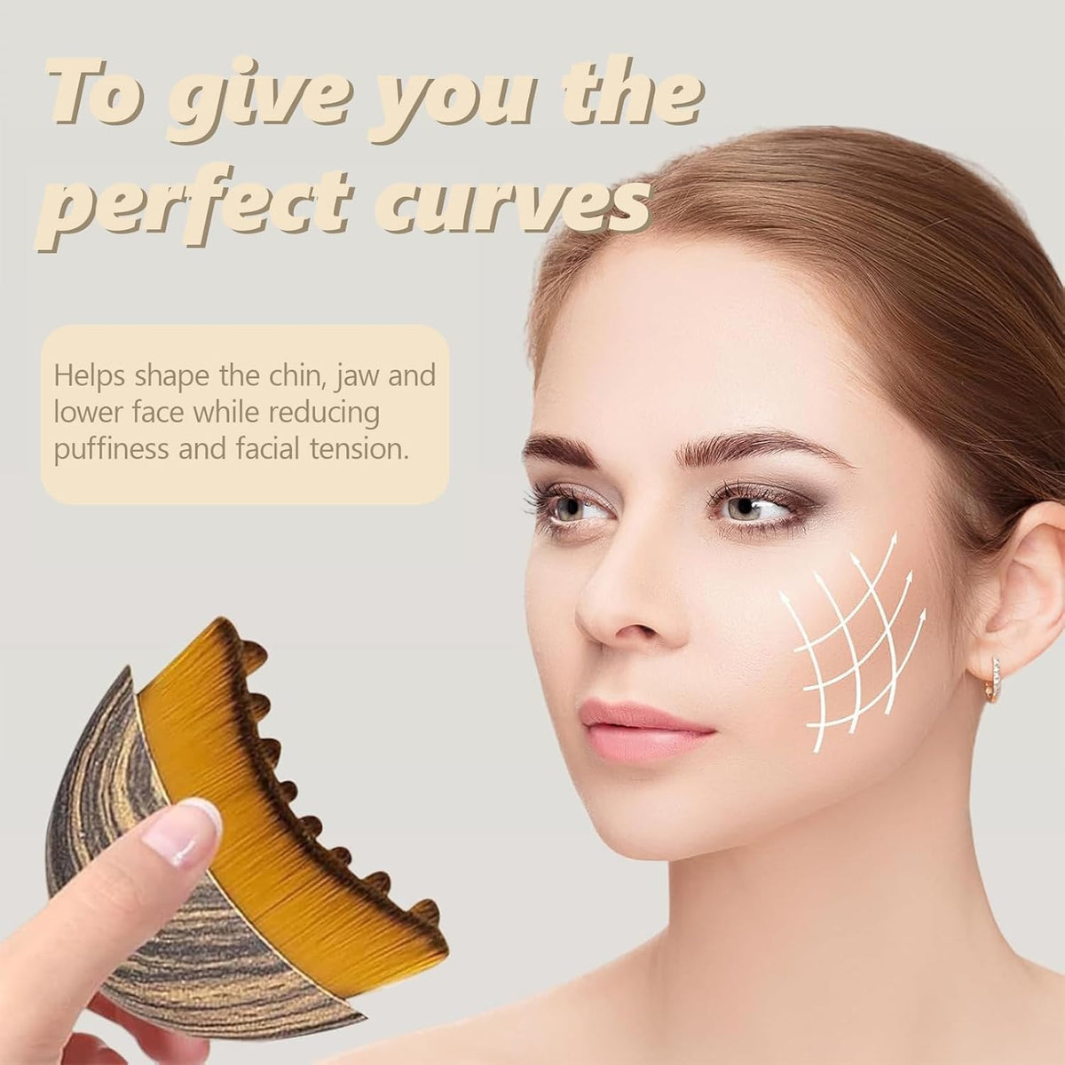 Ergonomic skin fit design facial brush packaging for anti-swelling skin care