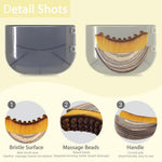 Close up view of the soft skin safe bristles on the OVQ facial contour tool.