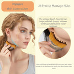 Premium OVQ lymphatic contour brush pair highlighting the high quality construction and packaging.