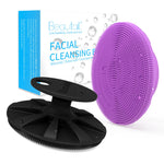 Compact travel friendly packaging of the BEAUTAIL silicone skincare brush duo