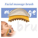 Side angle of the half moon ergonomic handle of the JIALIANER face contouring brush