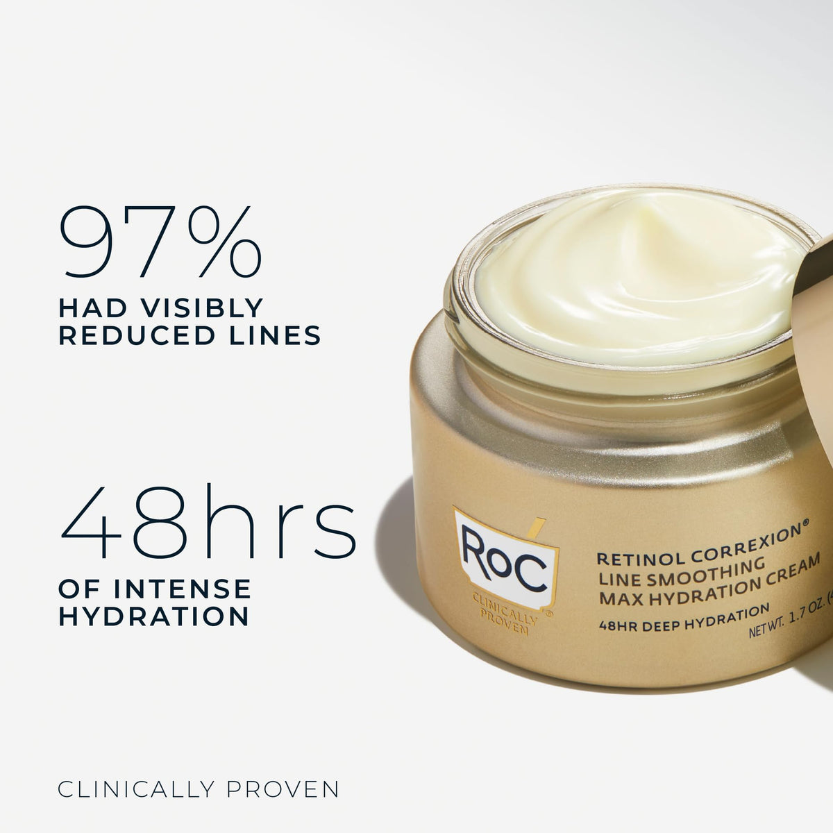 RoC line smoothing max daily hydration cream texture