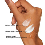 Clinique Moisture Surge 100H premium skincare product displayed on a plain professional backdrop
