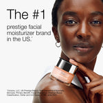 Top down angle of the Clinique oil-free facial hydrator showing the silver reflective lid cap