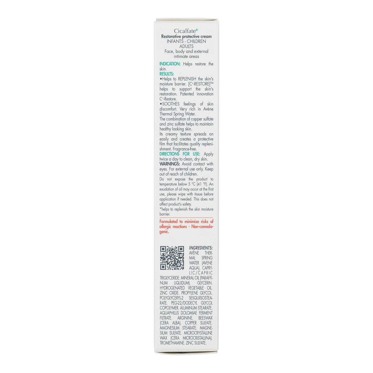 Eau Thermale Avene face moisturizer showing the one hundred milliliter size indicator