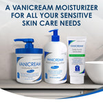 Vanicream moisturizing lotion with pump 16 ounce side profile showing bottle dimensions.