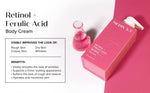 Vegan and cruelty free logo on Medix Retinol lotion bottle