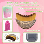 XINARIO lymphatic face brush set displayed inside its premium pink drawstring velvet pouch with grey protective case