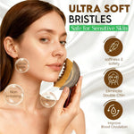 Ergonomic facial lymphatic drainage massager tool showcasing the skin contouring edges