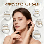 Two piece manual face brush massager set for puffiness reduction and skin detox