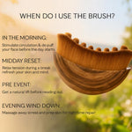 Aeki Lymphatic Contour Face Brush stored inside its premium protective travel case for hygienic maintenance