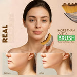 Aeki face brush layout demonstrating the full single set packaging with its sleek modern design