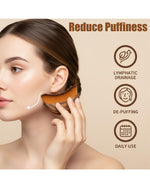 Side view of the Kojeva lymphatic drainage massager illustrating how the curved profile fits facial contours.