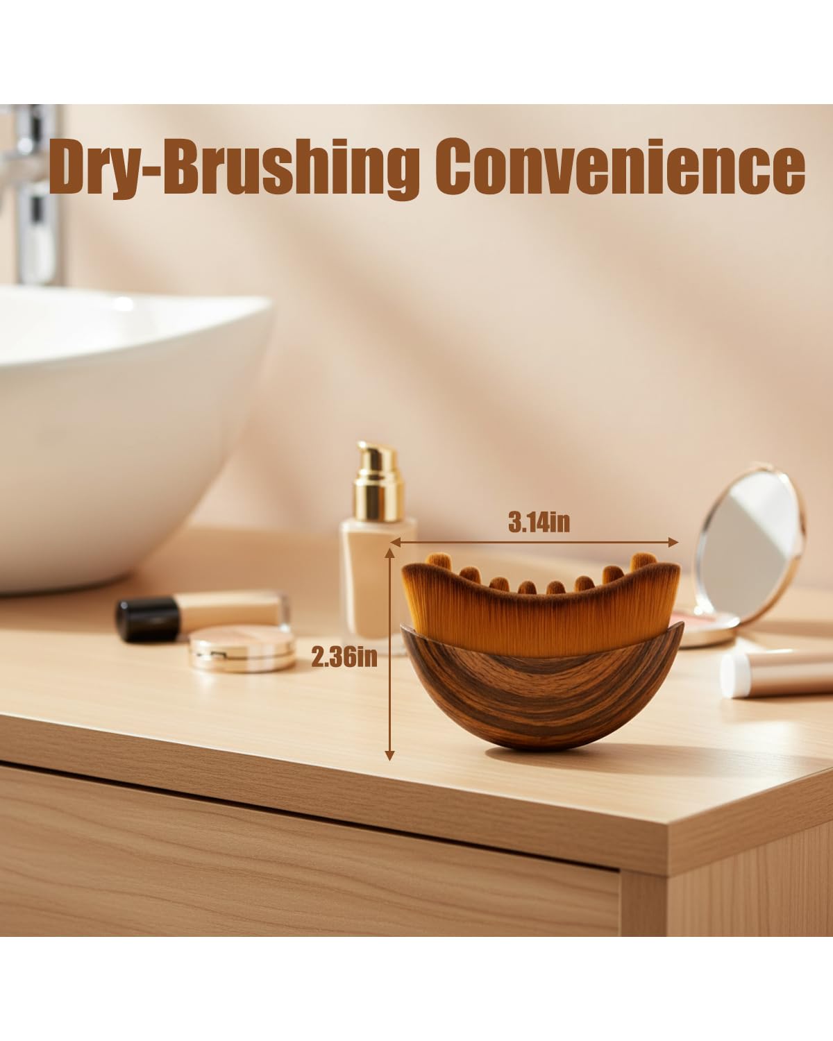 Complete packaging view of the imported Kojeva authentic daily skin lymphatic contouring brush.