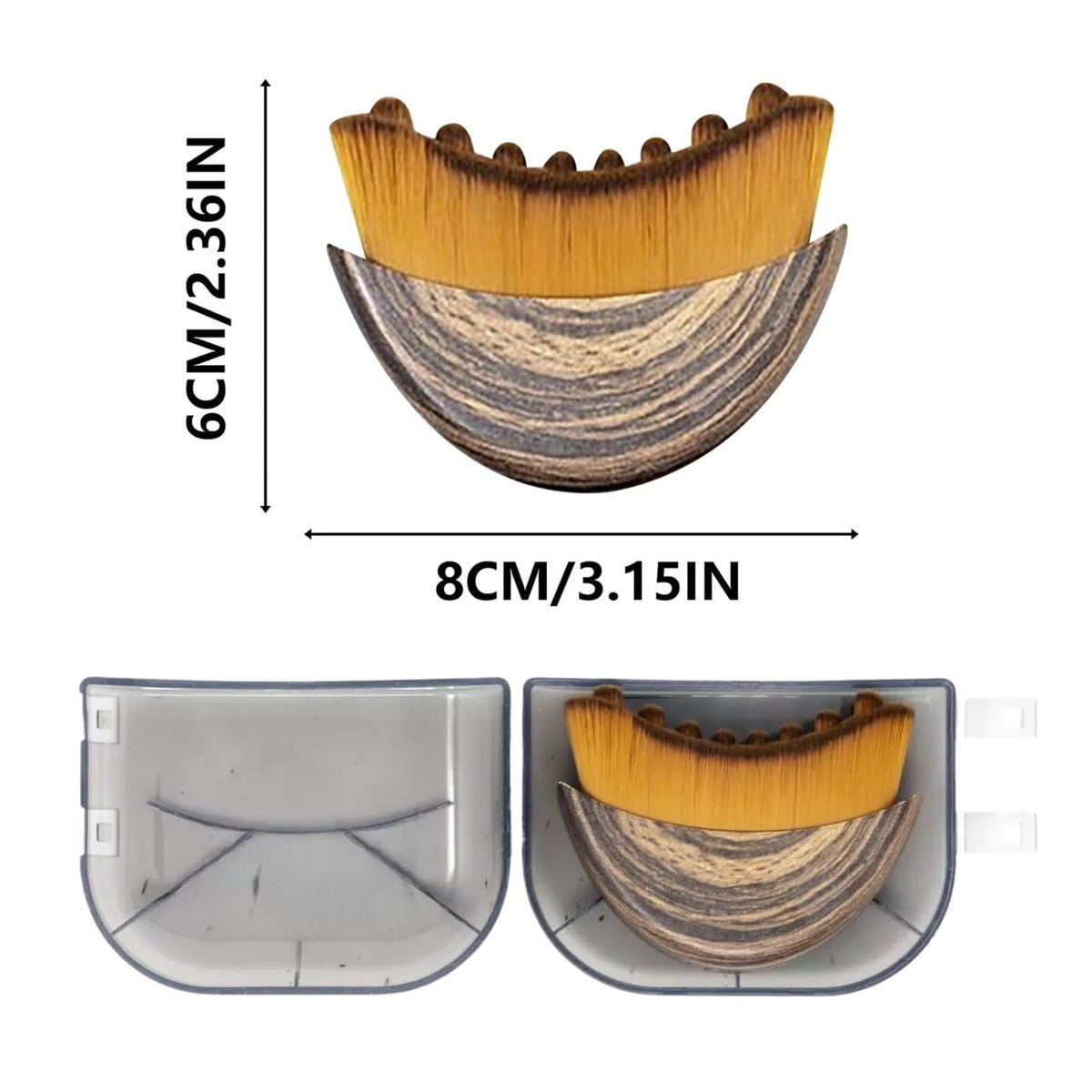 Back view of the durable composite handle grip on the specialized facial lymphatic drainage tool.