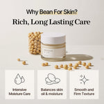Thick and smooth texture of fermented soybean moisturizer on a clean surface