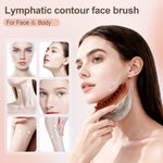 Close-up of the soft natural bristles on the manual lymphatic drainage massager.
