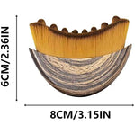 Close up angle of the natural bristle matrix on the ZAZKHC facial dry brush massager.