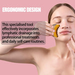 Side profile of the ZAZKHC lymphatic drainage massager illustrating the precise facial contour design.