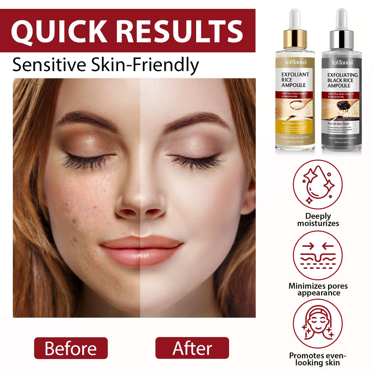 ADSBJUX face and body peeling ampoule texture application