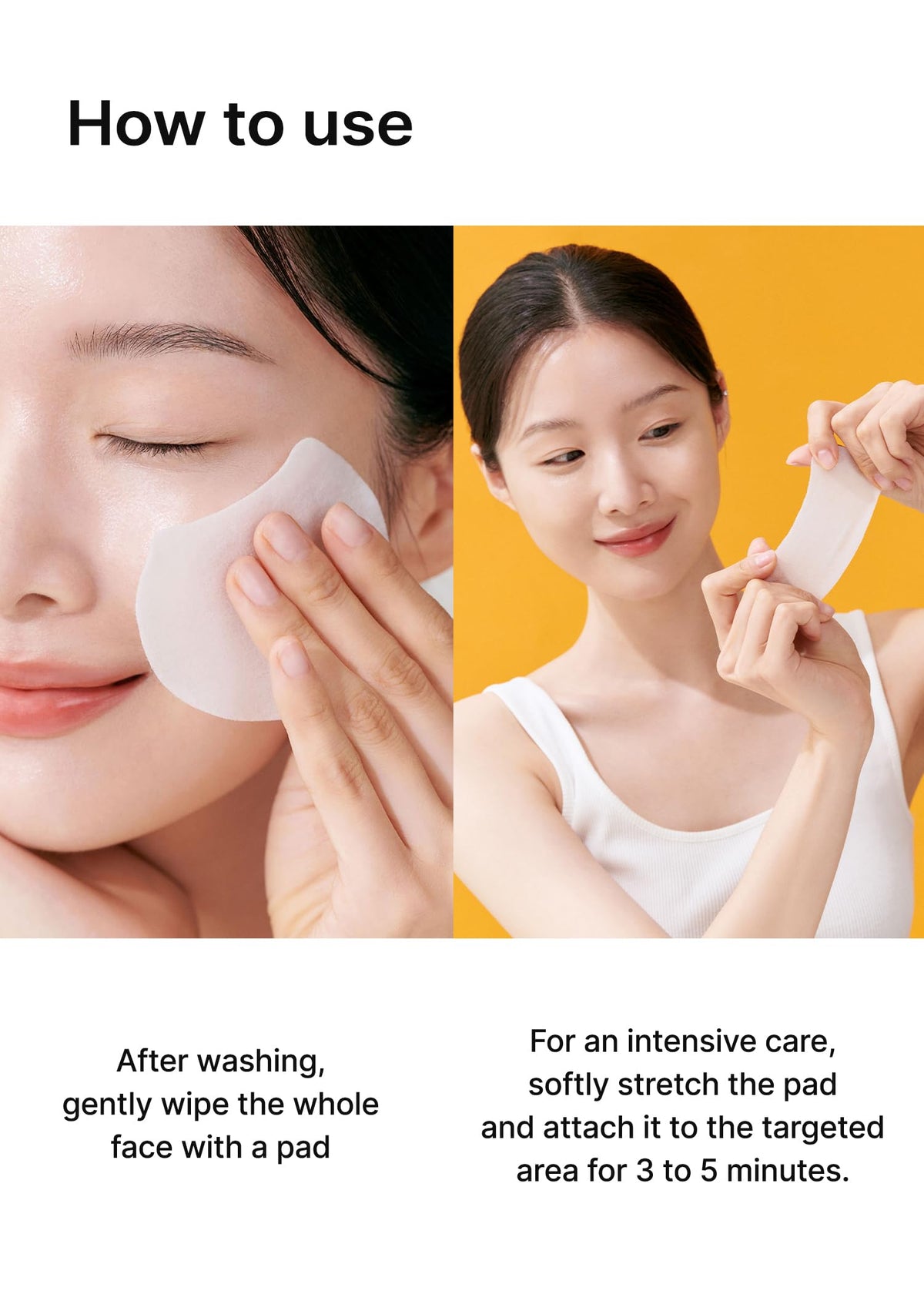 Celimax pore minimizer and spot correcting pad being used on sensitive facial skin for hydration.