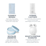 NuFACE Aqua Gel Activator and Power Patches displayed alongside the microcurrent device.