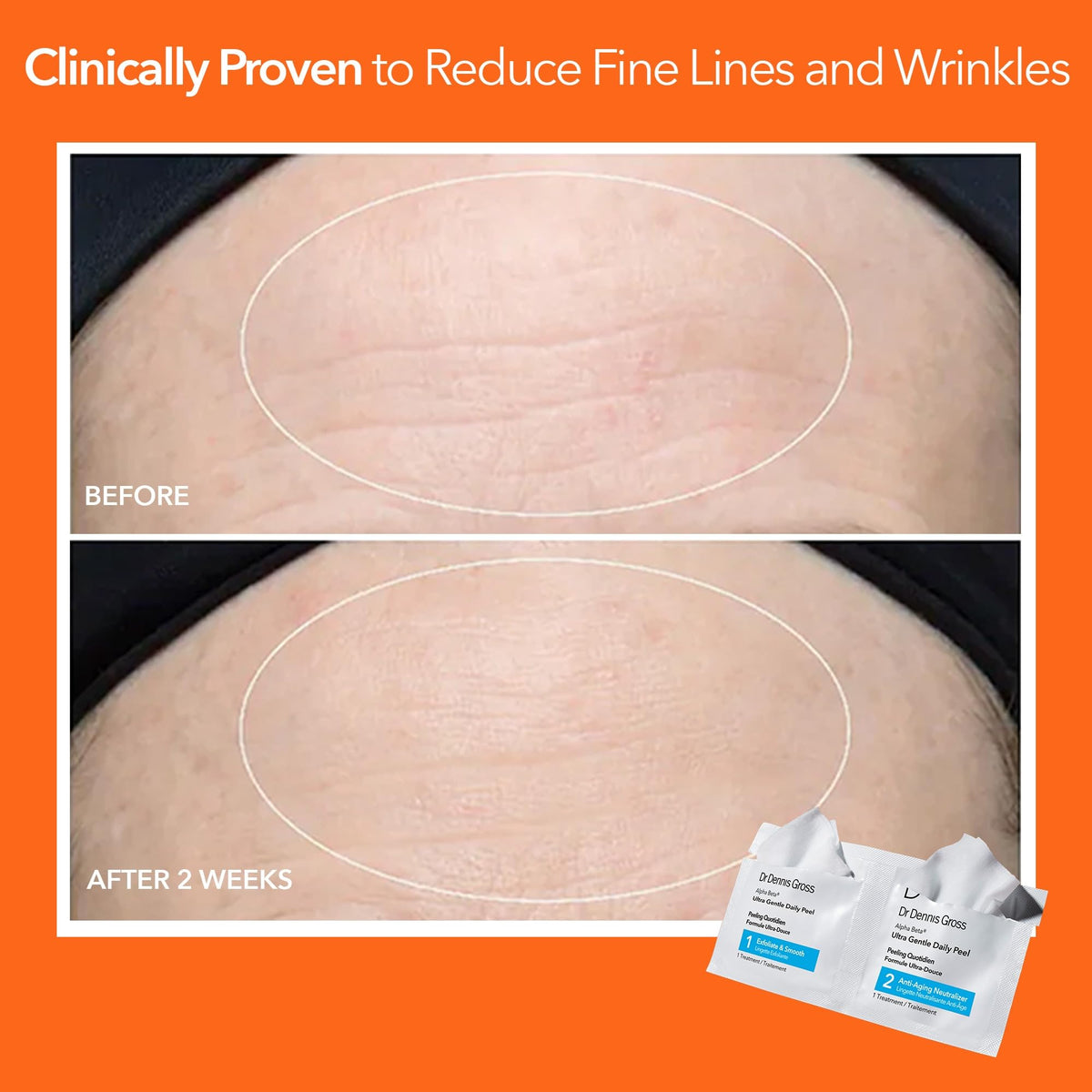 Cruelty free and vegan daily exfoliating peel packet contents close up view