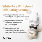 NIDA Korean skincare whitehead remover serum fluid ounce size bottle