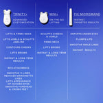 NuFACE Aqua Gel Activator and Silk Creme conductive primers included in the microcurrent kit.