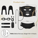 Rechargeable controller and dual wavelength 630nm and 830nm components of the FOLOKE face mask.