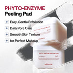 Top view of opened Mediheal Phyto Enzyme jar highlighting the pre soaked dual sided gauze sheets
