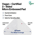 Side view of the 200ml packaging detailing the non sensitive vegan certified daily peeling formula
