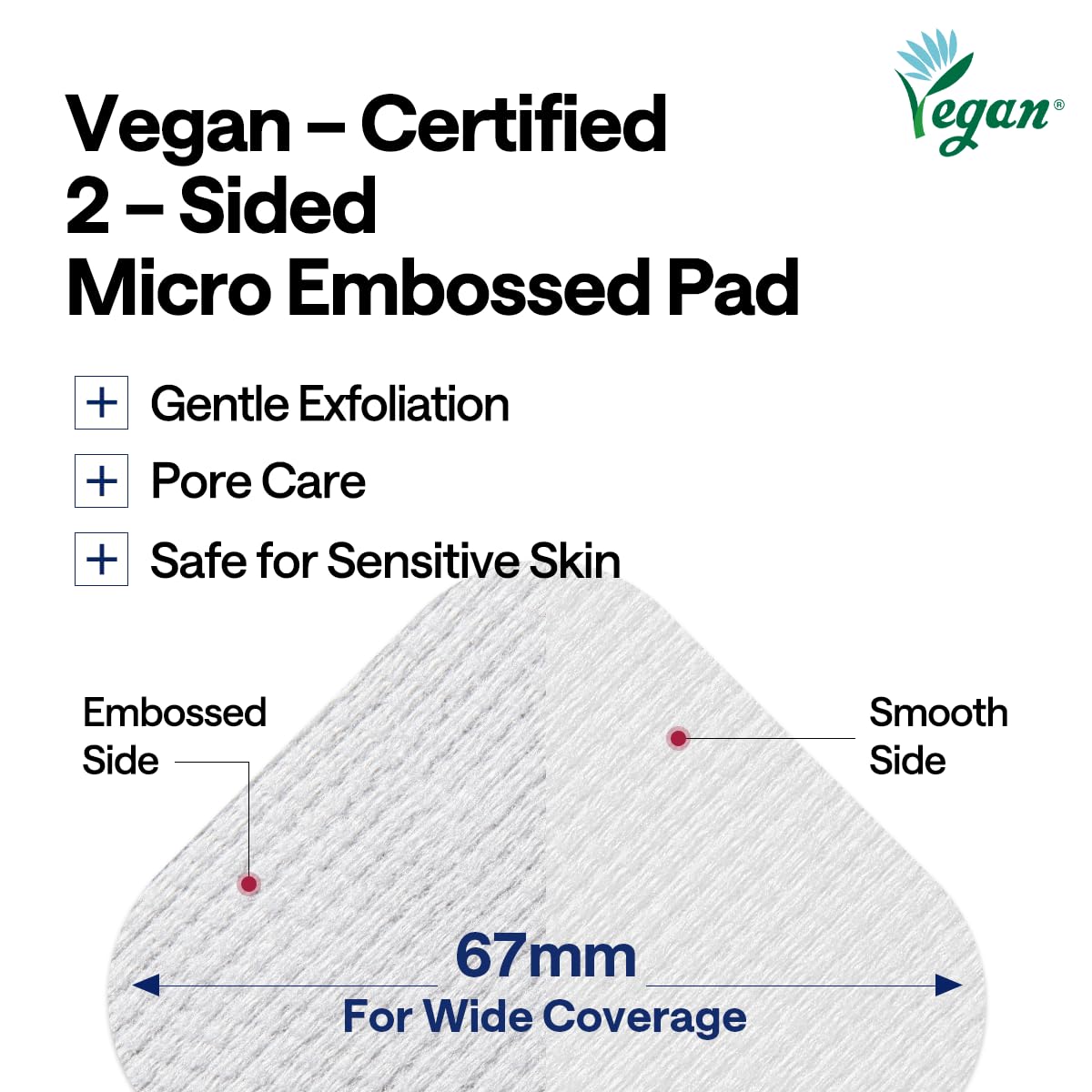 Side view of the 200ml packaging detailing the non sensitive vegan certified daily peeling formula